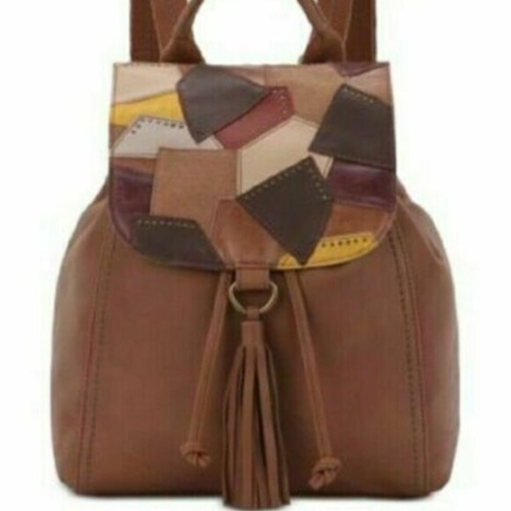 The Sak Backpack Leather Patchwork Schhol College… - image 1